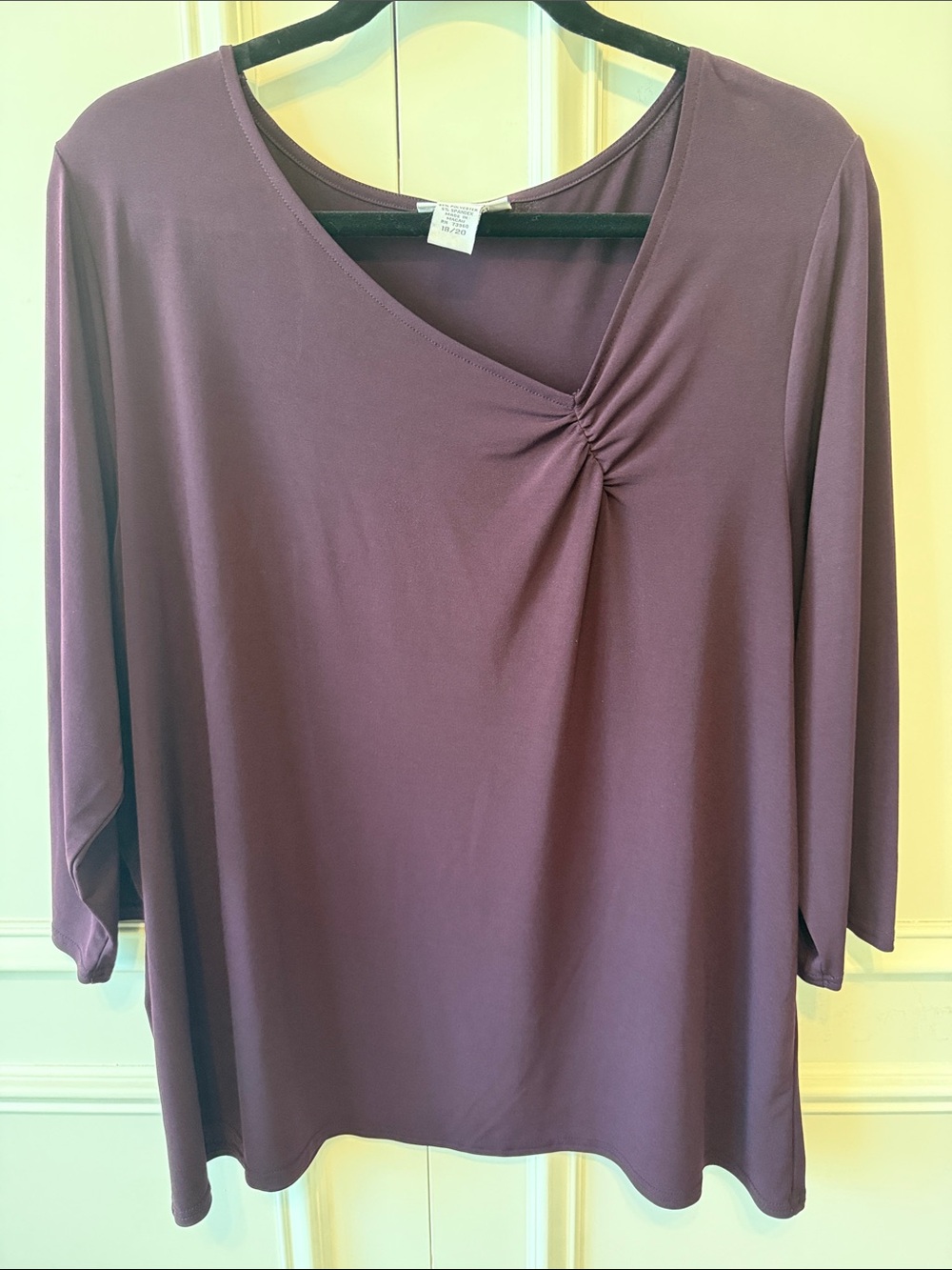 Avenue Plum Twist-Detail Long Sleeve Tee